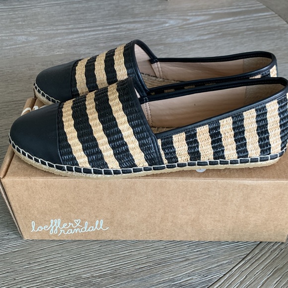 New, Loeffler Randall Mara-SWR, Black/Natural Raffia Woven shoes. Size 9.5 B. - Picture 6 of 9